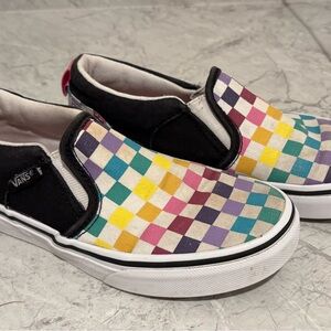 Vans Black and White Classic Slip-On Sneakers